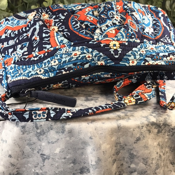 Vera Bradley Frannie Marrakesh Blue/Orange/White 5”x9” Mini Handbag💙VGUC💙 - Picture 6 of 10